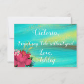 Tropische Ocean Gold zal je mijn dienstmeisje zijn Kaart (Achterkant)