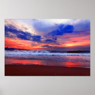 Tropische Ocean Sunset Poster