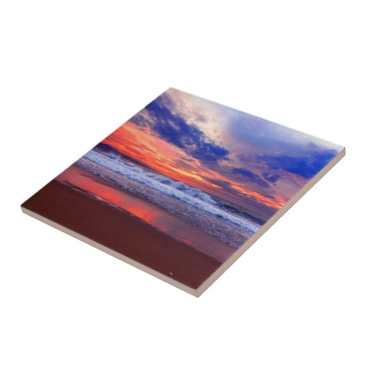 Tropische Ocean Sunset Tegeltje (Zijkant)