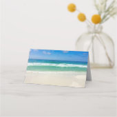 Tropische Ocean Waves Foto Beach Reserved Weddensc Plaatskaartje (Achterkant)