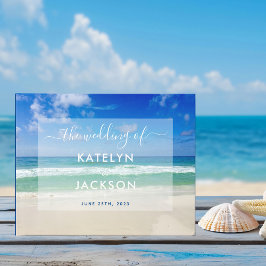 Tropische Ocean Waves Foto Elegant Beach Wedding Gastenboek
