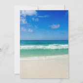 Tropische Ocean Waves Foto Elegant Beach Wedding Kaart (Achterkant)