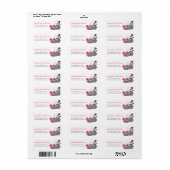 Tropische Ocean Waves Hibiscus Palm Trein Adres Etiket (Full Sheet)