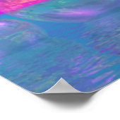 Tropische ochtend - Magenta en Turquoise Paradise Poster (Hoek)