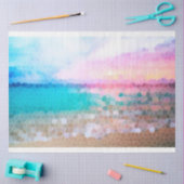 Tropische ochtend Sunrise Stain Glass Beach Tissuepapier (Craft)