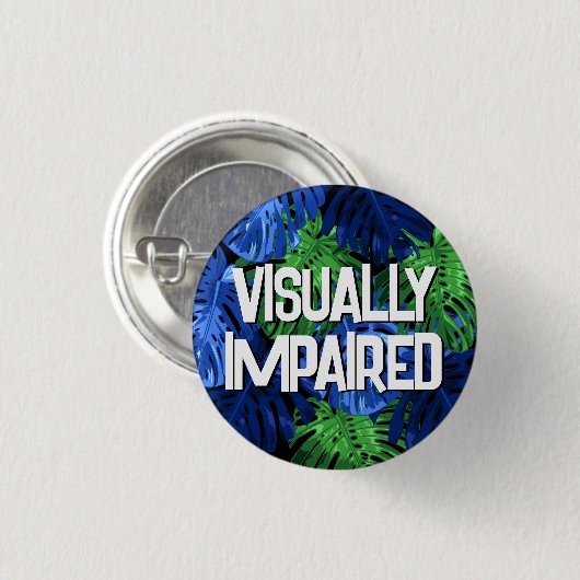 Tropische Oerwoud bladeren visueel aangetast Ronde Button 3,2 Cm (Voorkant /achterkant)