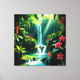 Tropische Oerwoud Bliss Canvas Afdruk