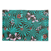 Tropische oerwoud palmbladeren orchidebloemen bloe kussensloop (Achterkant)