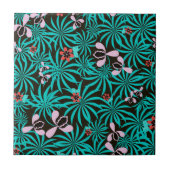 Tropische oerwoud palmbladeren orchidebloemen bloe tegeltje (Voorkant)