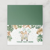 Tropische Oerwoud Safari Dieren Etiket Plaats Plaatskaartje (Buitenkant ongevouwen)
