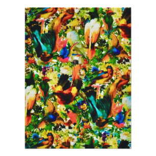 tropische Oerwoud Wilde parrots Foto Afdruk