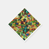  tropische Oerwoud Wilde parrots Servet (Hoek)