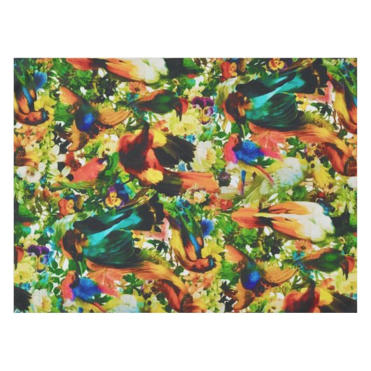  tropische Oerwoud Wilde parrots Tafelkleed (Voorkant (Horizontaal))
