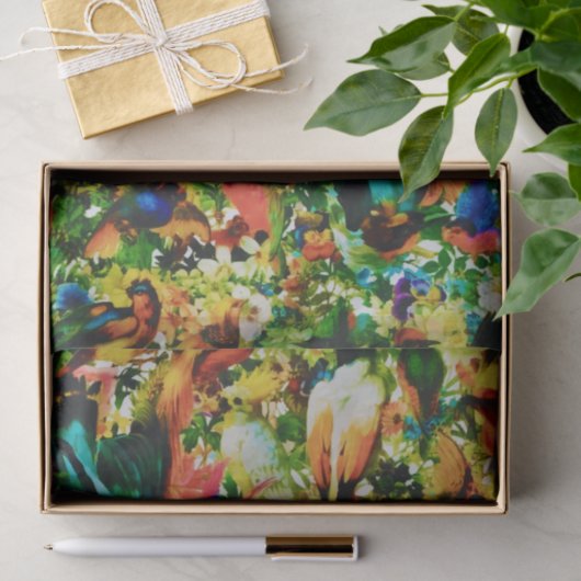 tropische Oerwoud Wilde parrots Tissuepapier (Geschenk)