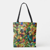  tropische Oerwoud Wilde parrots Tote Bag (Achterkant)