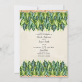 Tropische Oerwouden bladeren en bamboe botanische  Kaart (Voorkant)