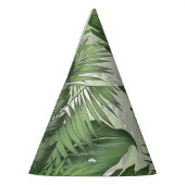 Tropische oerwouden bladeren: naadloze bloemenacht feesthoedjes (Links)