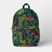 Tropische Oerwouden bloemen Bedrukte Rugzak (Voorkant)