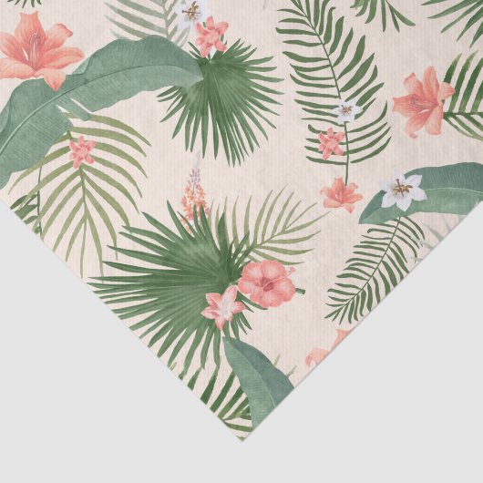 Tropische Oerwouden en bloemen Tissuepapier (Detail)