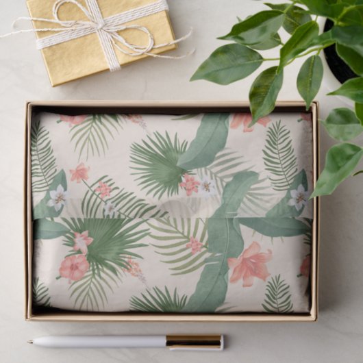 Tropische Oerwouden en bloemen Tissuepapier (Geschenk)