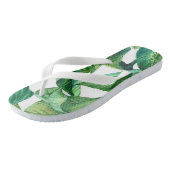 tropische oerwouden palmbladeren teenslippers (Schuin)