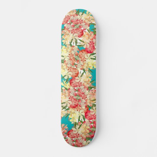 Tropische Oleander Bloem Bloemen Eiland Skateboard (Voorkant)