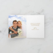 Tropische oliage Weduwfoto Gold Hartelijk dank Kaart (Binnen)