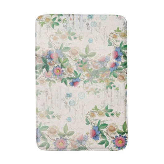 Tropische oliepakketbloemen laten de boetsmat acht badmat (Voorkant Verticaal)