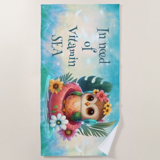 Tropische olieren hebben vitamine-Zeeen handdoeken (Voorkant)