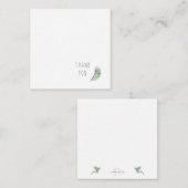 Tropische olieval Dank je Monogram blank Notitiekaartje (Voorkant / Achterkant)