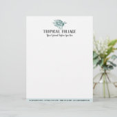 Tropische olievalkleppen en Waterverf van Greenery Briefhoofd (Staand voorkant)