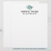 Tropische olievalkleppen en Waterverf van Greenery Briefhoofd (Voorkant / Achterkant)