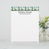 Tropische olievalkleppen en Waterverf van Greenery Briefhoofd (Staand voorkant)