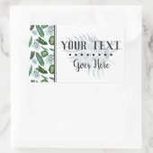 Tropische olievalkleppen en Waterverf van Greenery Rechthoekige Sticker (Tas)