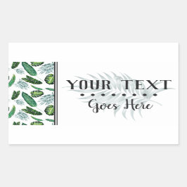 Tropische olievalkleppen en Waterverf van Greenery Rechthoekige Sticker