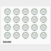 Tropische olievalkleppen en Waterverf van Greenery Ronde Sticker (Vel)
