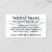 Tropische olievalkleppen en Waterverf van Greenery Visitekaartje (Achterkant)