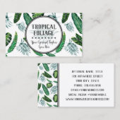 Tropische olievalkleppen en Waterverf van Greenery Visitekaartje (Voorkant / Achterkant)