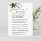 Tropische olievlek geeft het gedicht Vrijgezellenf Kaart (Staand voorkant)