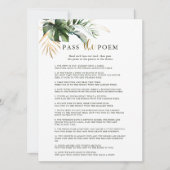 Tropische olievlek geeft het gedicht Vrijgezellenf Kaart (Voorkant)