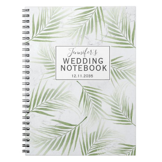 Tropische olievlek Green Wedding Notitieboek (Voorkant)