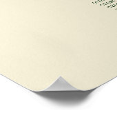 Tropische olievlek Greenery 12 Tabel Seating Chart Poster (Hoek)