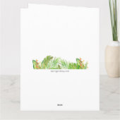 Tropische olievlek Groen en Gold Big 80th Birthday Kaart (Achterkant)