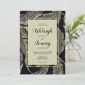 Tropische olievlek Groen Zwart Manuscript Weduwsch Kaart (Staand voorkant)