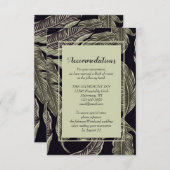 Tropische olievlek Groene bruiloft accommodaties Informatiekaartje (Voorkant / Achterkant)