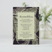 Tropische olievlek Groene bruiloft accommodaties Informatiekaartje (Staand voorkant)