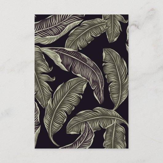 Tropische olievlek Groene bruiloft accommodaties Informatiekaartje (Achterkant)