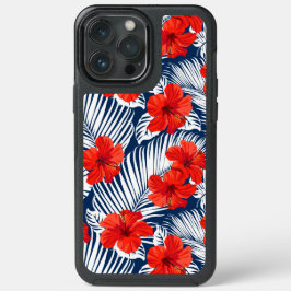 Tropische olievlek Red Floral Hibiscus