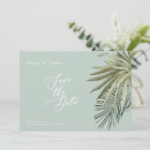 Tropische olievlek Sage Weddenschap Bewaar de datu Save The Date (Staand voorkant)