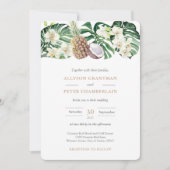 Tropische olievlek Waterverf verlaat orchideeën hu Kaart (Voorkant)